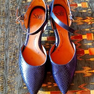 Sofft Snakeskin Kitten Heals Slingback